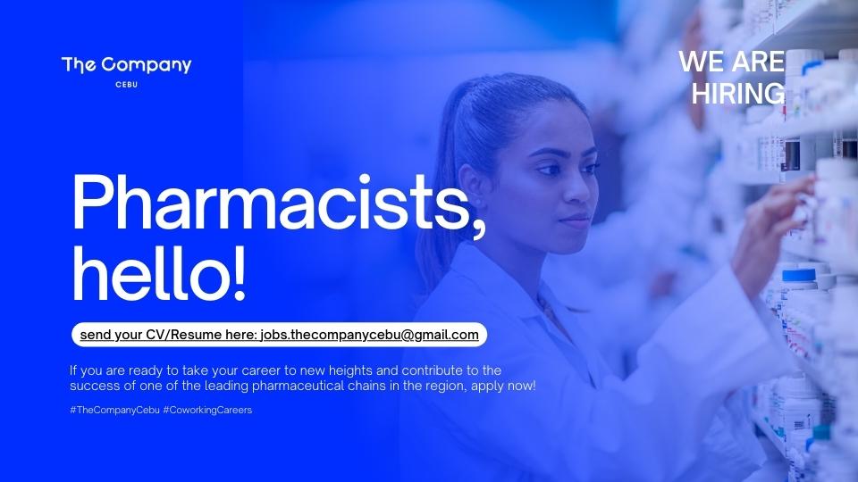 HIRING: Pharmacists for Generika Drugstore