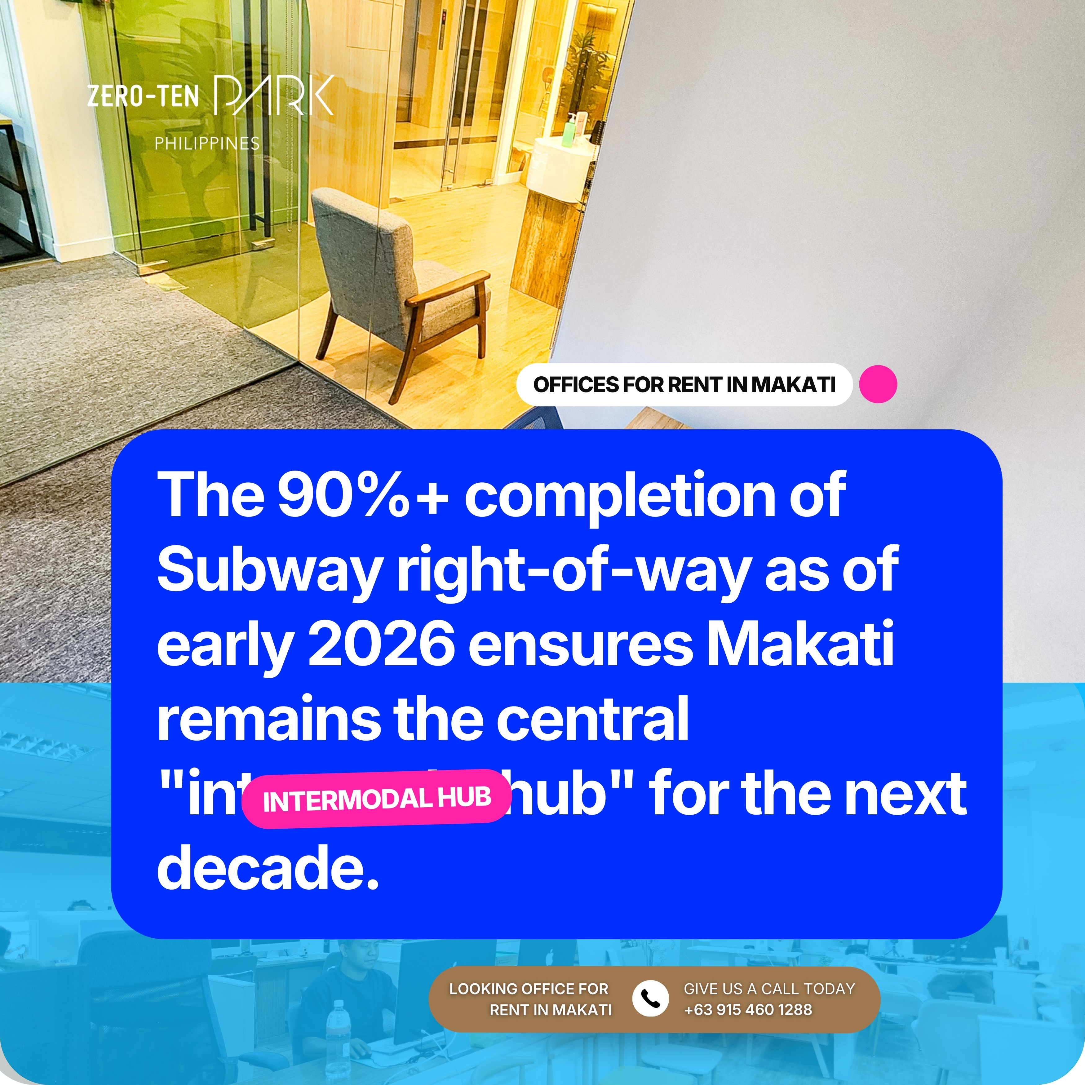 Executive Office Spaces for Rent in Makati - Zero-Ten Park Makati