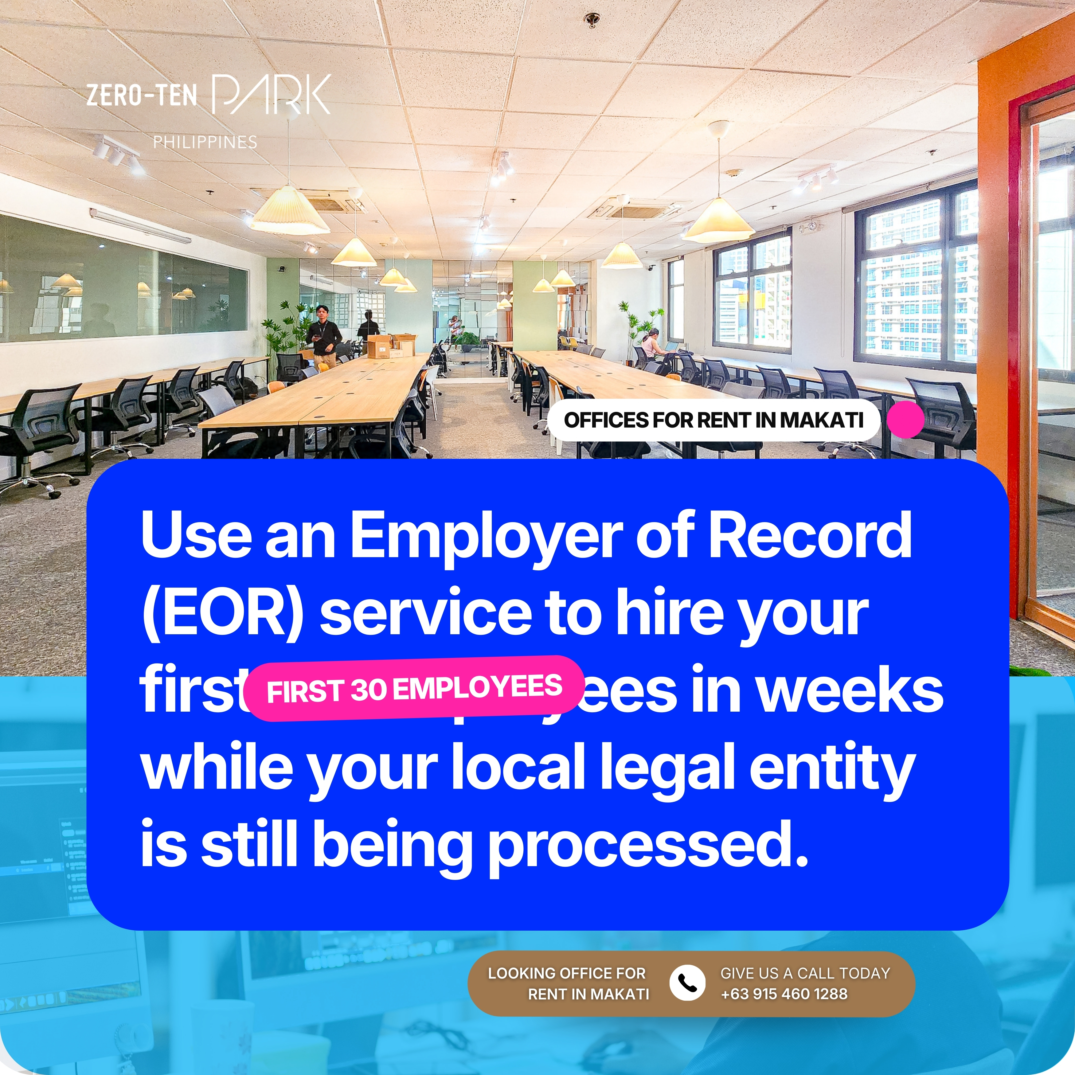 Executive Office Spaces for Rent in Makati - Zero-Ten Park Makati