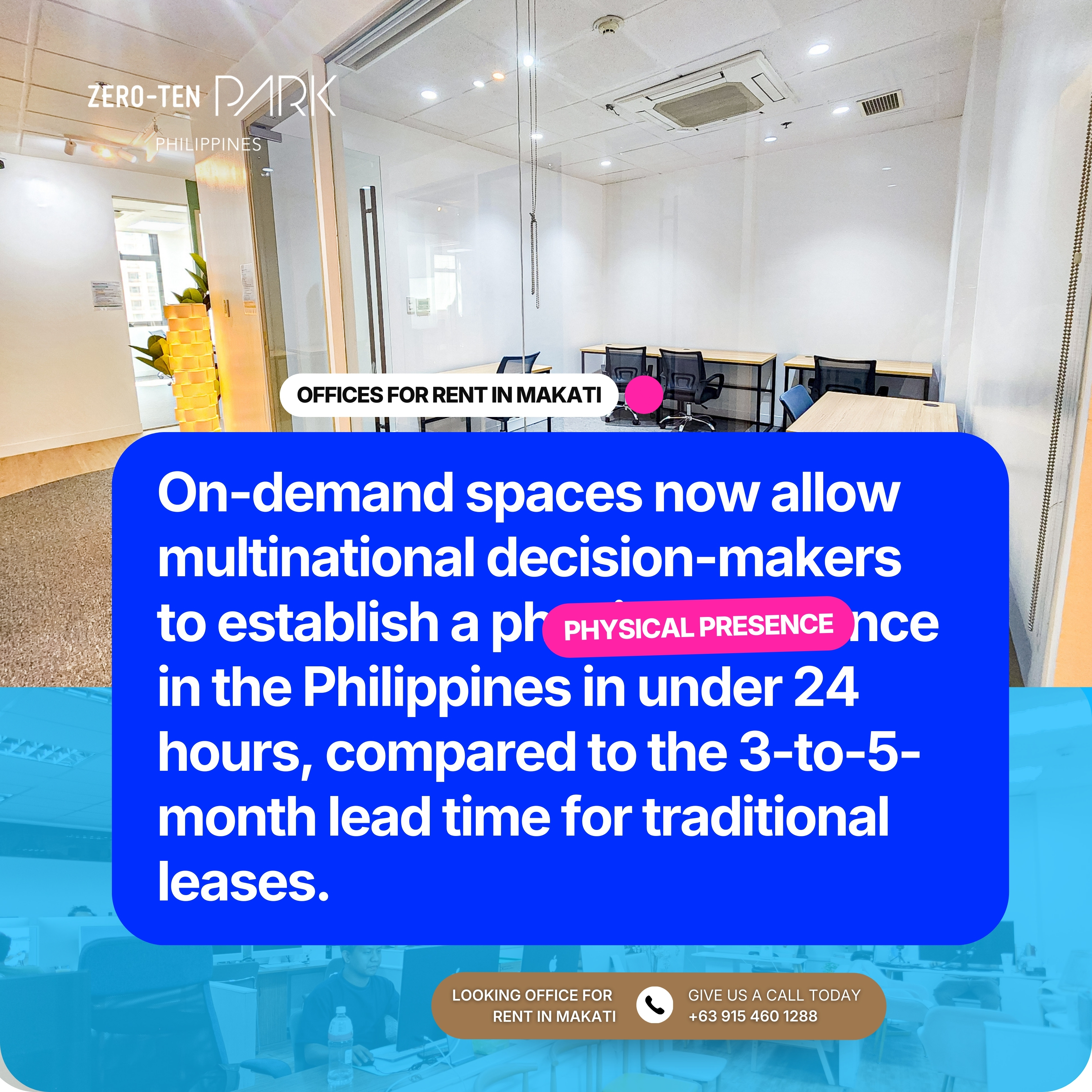 Flexible Daily Workspaces - Premium Day Offices for Rent in Makati - Zero-Ten Park Philippines Makati (2) Flexible Daily Workspaces: Premium Day Offices for Rent in Makati