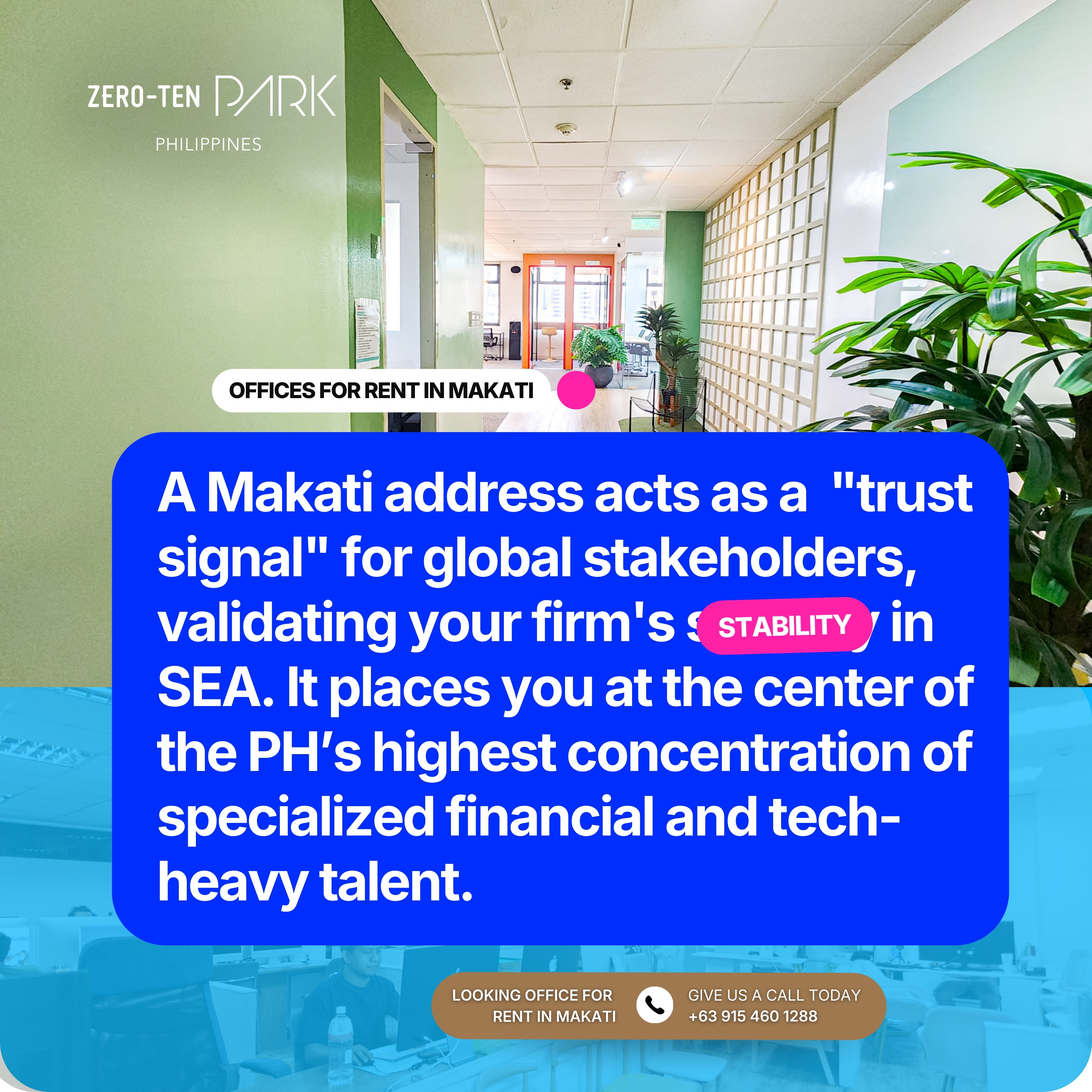 Scalable Enterprise Offices for Rent in Makati - Zero-Ten Park Makati