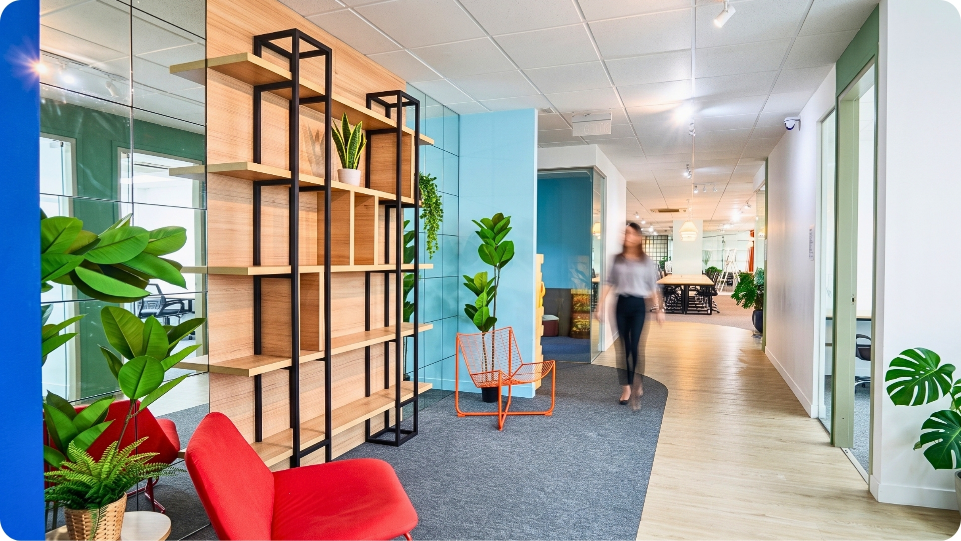 Meeting and breakout area inside Zero-Ten Park's Makati office space