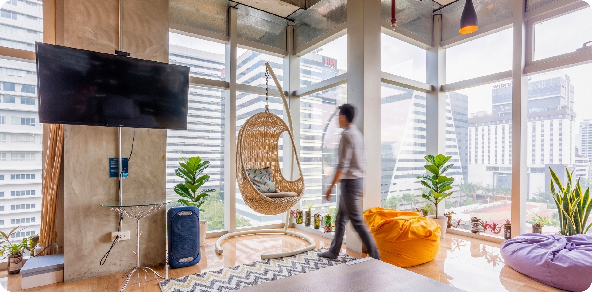Workspace interior at Zero-Ten Park's Cebu IT Park office
