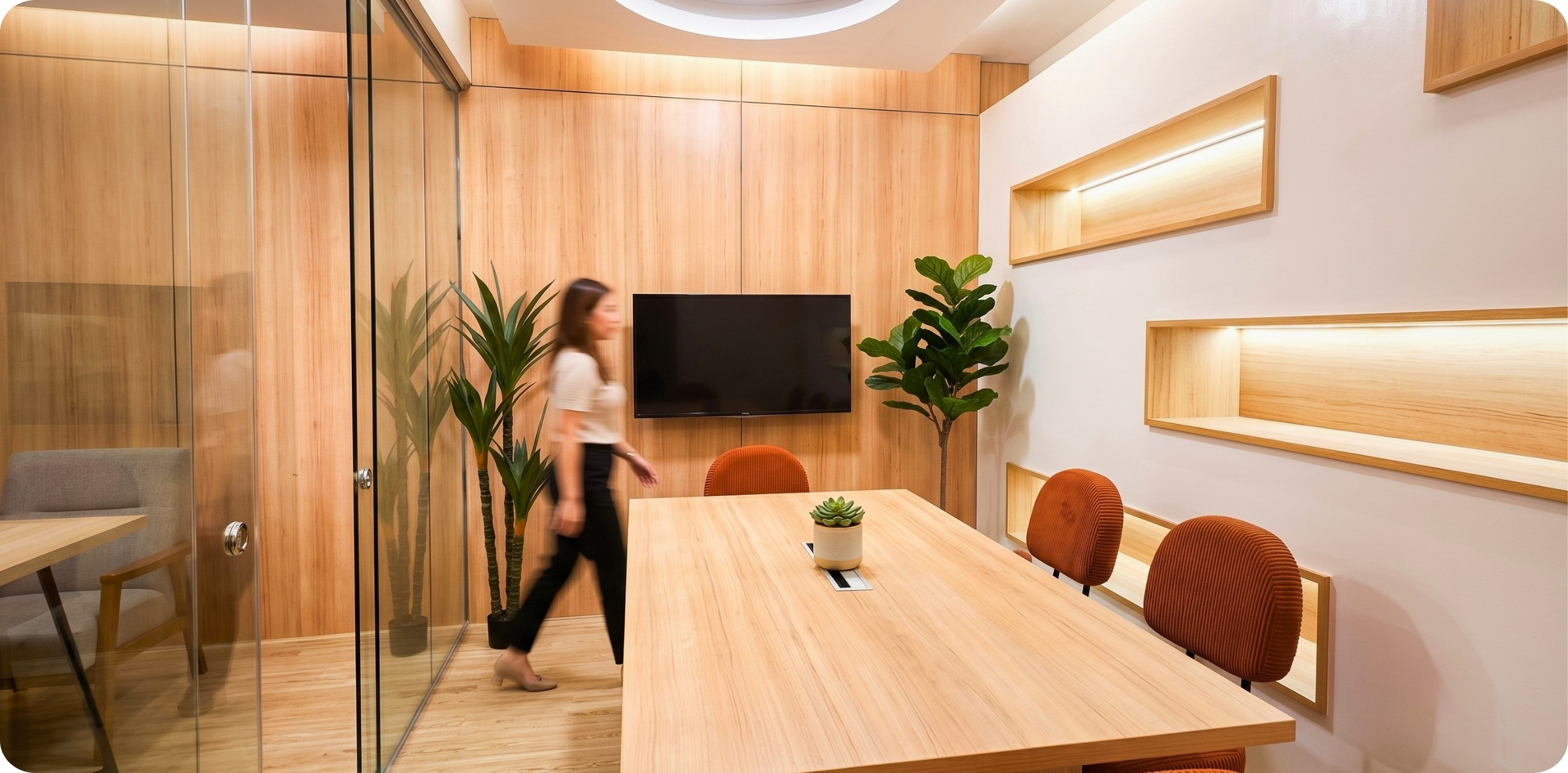 Meeting Room B at Zero-Ten Park Makati, a 4-seat huddle room