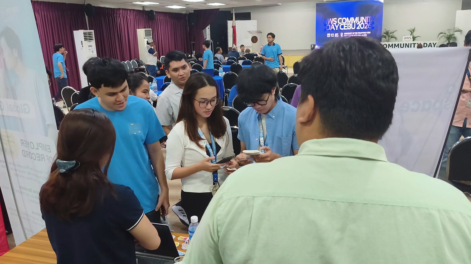 Students visiting the Zero-Ten Park booth at AWS Community Day Cebu 2026