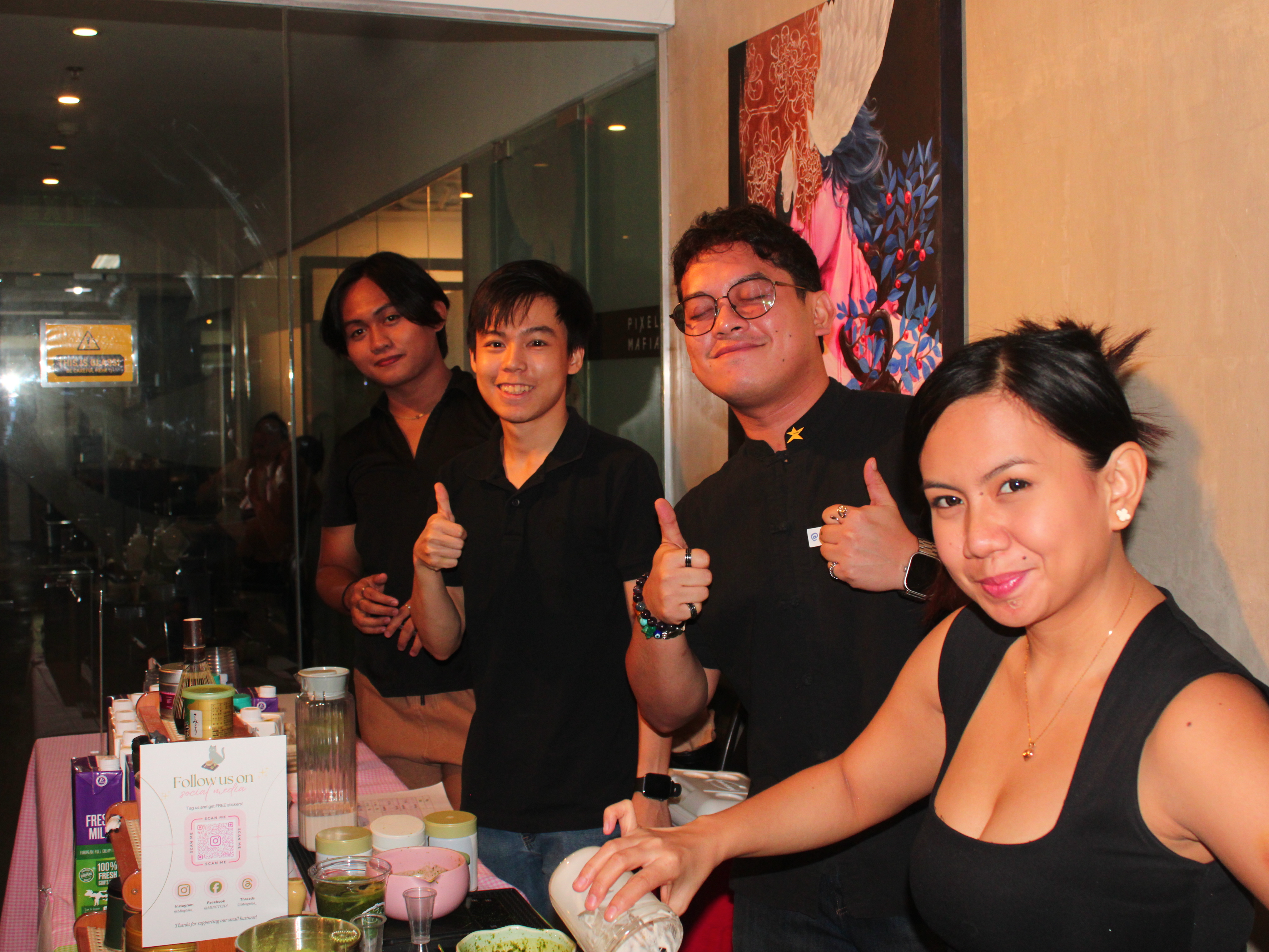 Mingtcha matcha bar booth at the event space in Cebu IT Park