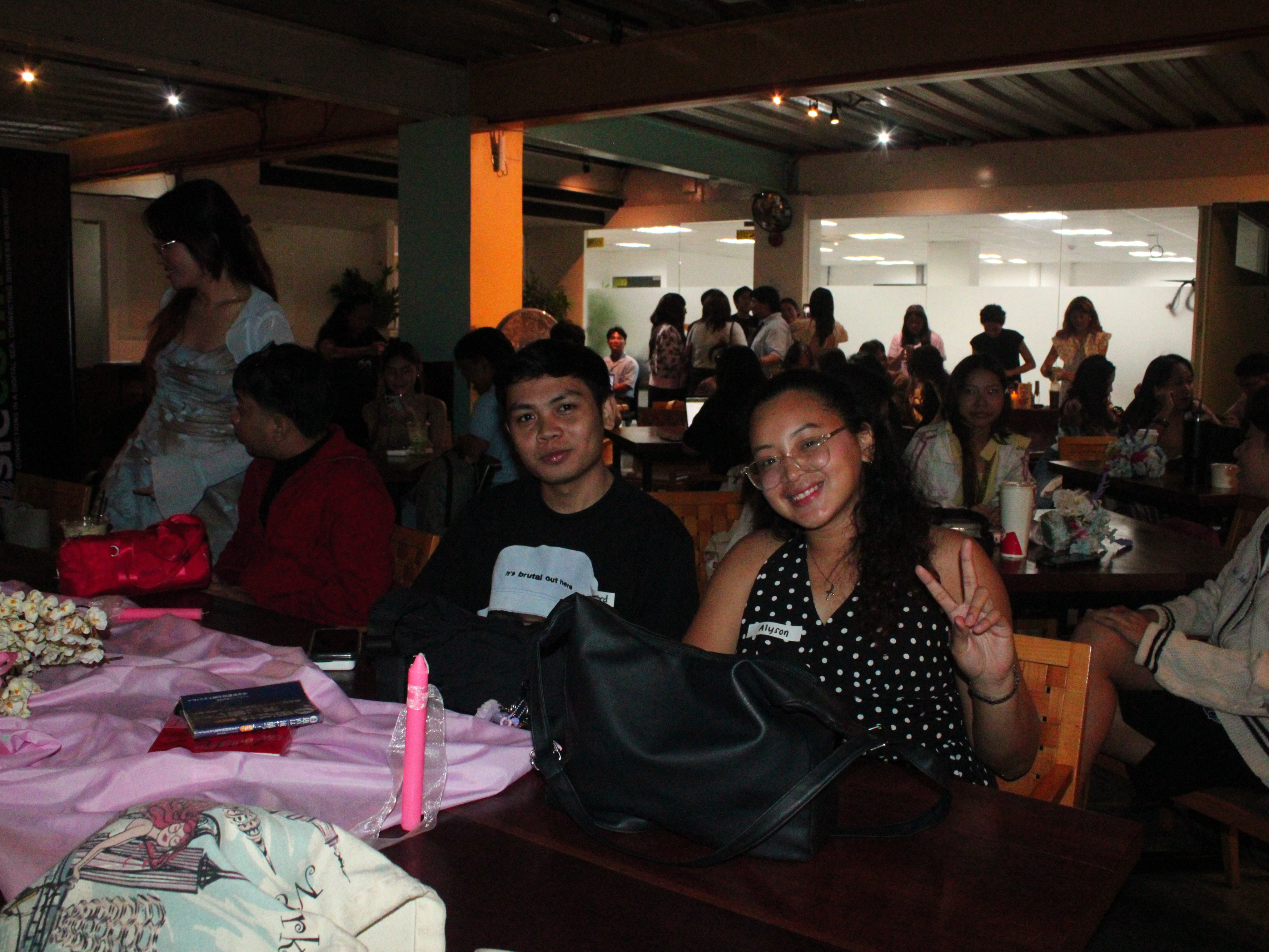 Guests at the Olivia Rodrigo listening party inside Zero-Ten Park Mandaue co-working space